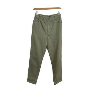 Lucy & Yak Jeans Women’s Size W26/R Green High Rise Taper 100% Organic Cotton